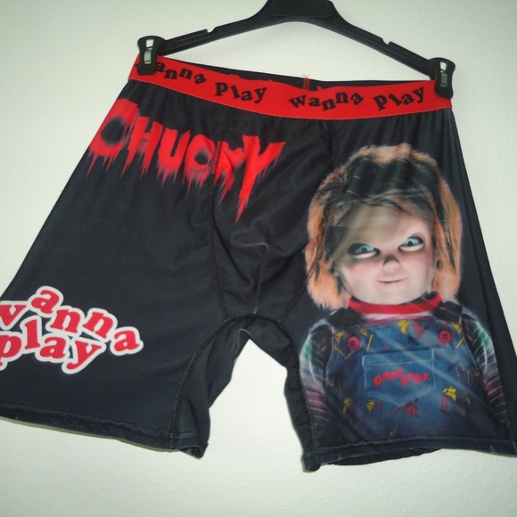 CHUCKY Wanna Play Men's  Play Boxers Underwear Briefs Size-M - Picture 3 of 6